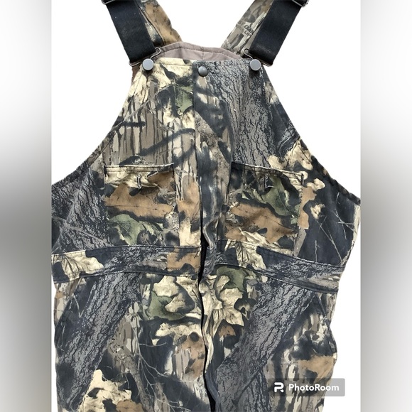 Vintage Wolf Mountain Hunting Wear by Key Camouflage Bib Overalls - Picture 5 of 10